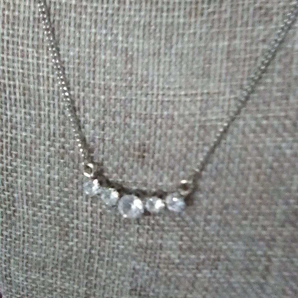 5 Rhinestone Necklace - Picture 4 of 5